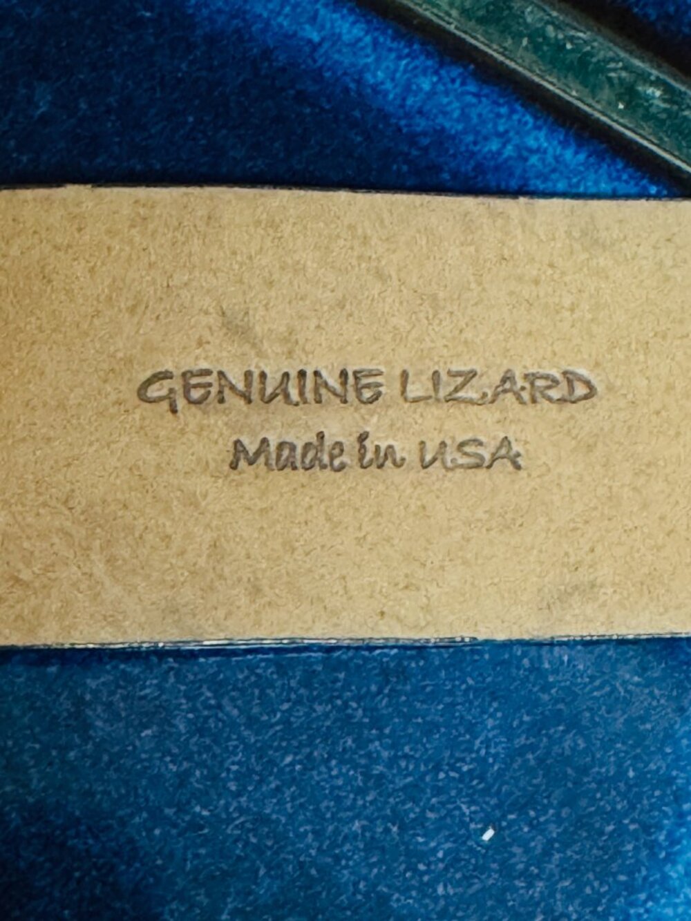 Leighelena Jigsaw Brass Clasp Lizard Skin Bracelet - Picture 4 of 5
